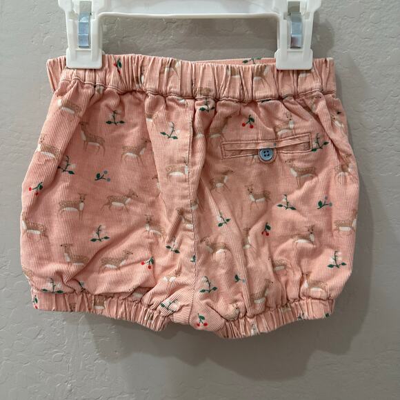 Baby Boden Pink Reindeer Corduroy Bloomer Shorts - Picture 4 of 6